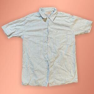 Vintage Guess Jeans Striped Short Sleeve Button Shirt Size 3 fits medium
